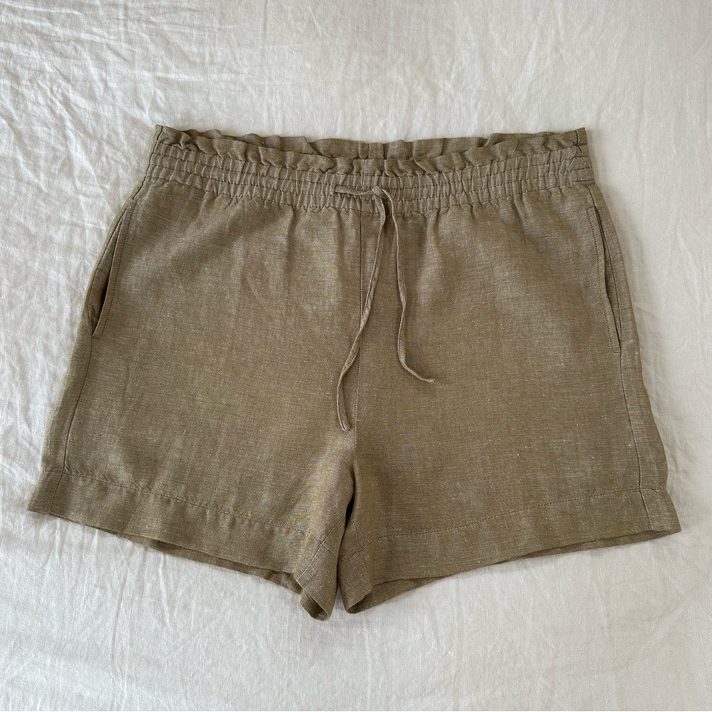 Madewell Linen Viscose Drawstring Shorts Size Small
